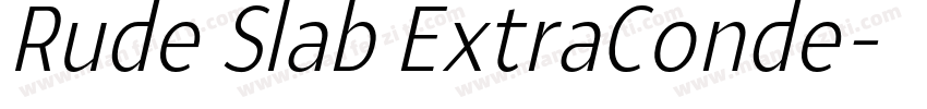 Rude Slab ExtraConde字体转换